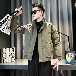 秋款男夹克衫社会小伙立领拼接休闲外套JK285 P63图片