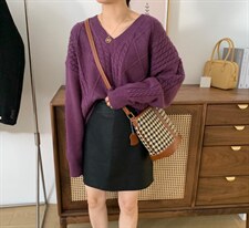 定制纱线羊绒毛衣，女装针织衫/毛衣，素妮