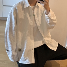 1风花型M-5XL大码95聚酯纤维5氨纶长袖衬衣男CCS8734P45控59，男装衬衫，星座226-2