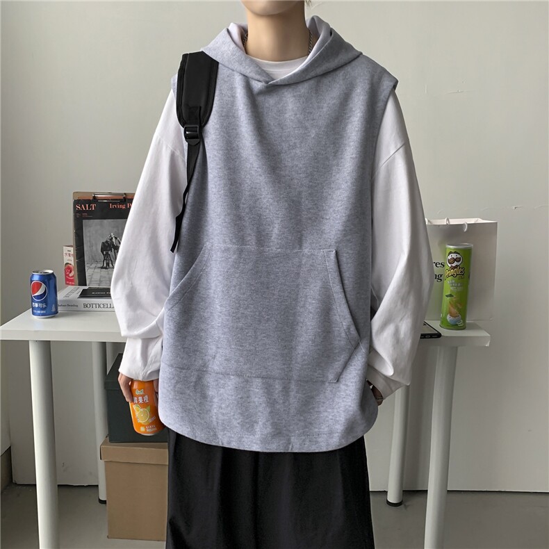 加厚中性毛线马甲无袖背心休闲开衩情侣针织衫上衣外套H204/P50，男装背心/马甲，钱塘713