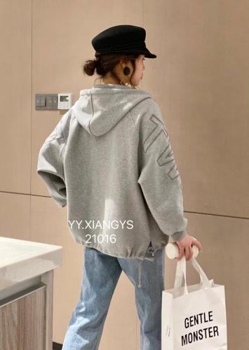 妍妍香衣舍21016。韩版连帽休闲刺绣外套,女装,香衣舍