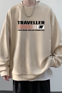 麂皮绒卫衣男大码重磅长袖t恤男 JW81359-P35图片