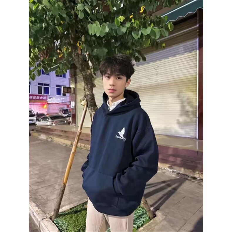 重磅潮牌情侣美式高街连帽卫衣秋冬潮流男女上衣帽衫,男装卫衣,四季星座505