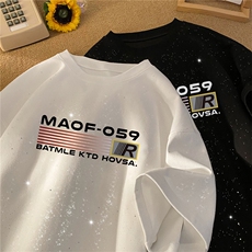 2025夏季新款高品质满天星亮片短袖MAOF字母印花MT9144-P30控48，男装T恤，星座508（原C305）