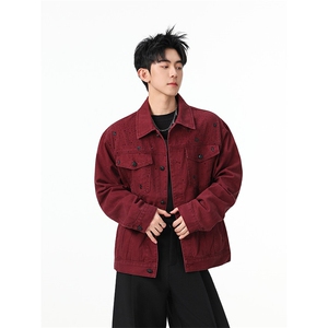 水洗牛仔外套男款春美式痞帅上衣服宽松休闲工装夹克JK1330-P98图片