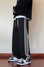 2025新款秋冬高街华夫格青少年宽松直筒休闲卫裤长裤K8826-P50，男装休闲裤，电商A062