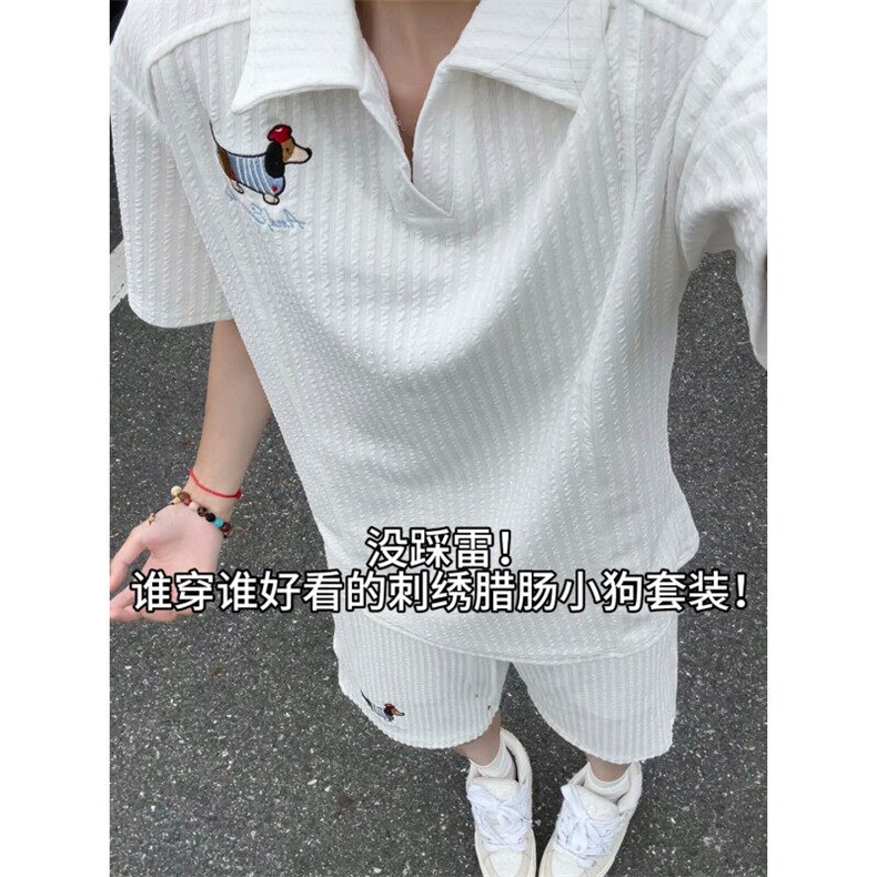 XZ809A/TZTZ02套装P75/控88腊肠狗绣花POLO衫T恤,男装Polo衫,星座809A(原222-1)