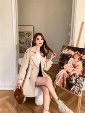 2022年春装风衣，女装风衣，樱·之秀