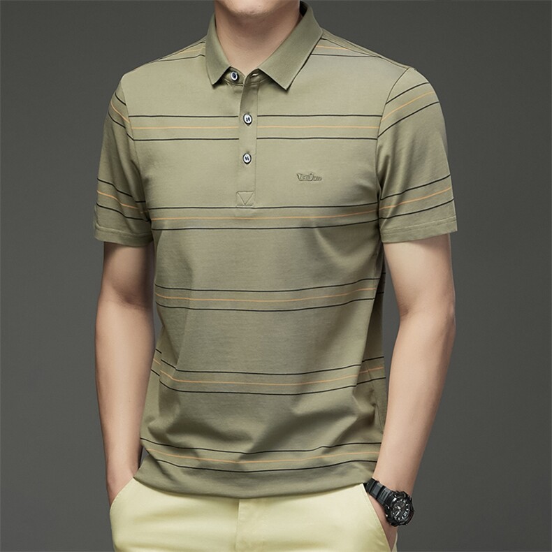 新款韩版短袖男条纹T恤高品质丝光体恤店主风YPT2351-P60，男装Polo衫，星座1105-3