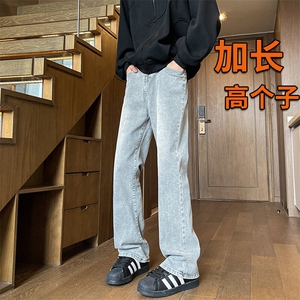 高个子加长弹力裤子男牛仔裤微喇美式高街188cm115休闲裤KZ034P65图片