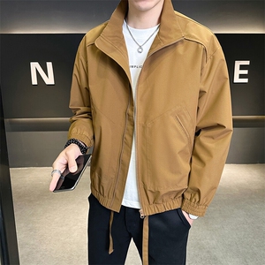 新款冲锋衣外套男士春秋立领宽松大码户外工装夹克男装2528-P58图片