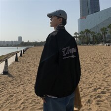 棒球服外套男韩版潮流秋季新款港风夹克ins痞帅炸街百搭W098-P42，男装夹克，星座1008