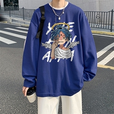抖音供货、秋季现货舒适棉宽松重磅长袖T恤D223A-CT2329-特P28，男装T恤，电商019-1