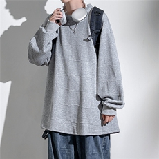 1纯色方格花纹大码M-5XL卫衣男聚酯纤维95%氨纶5%WY77050P38控58，男装卫衣，星座226-2