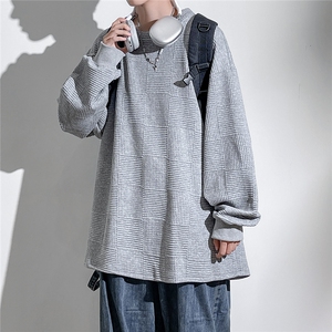 1纯色方格花纹大码M-5XL卫衣男聚酯纤维95%氨纶5%WY77050P38控58图片