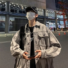 F680P68复古牛仔外套男款痞帅扎染男生牛仔衣高级感工装夹克2025，男装夹克，星座512-6