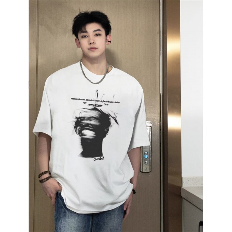 纯棉240g高品质衣服短袖男美式潮牌半袖T恤百搭时尚男装TX1579,男装T恤,星座516A