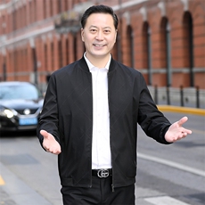 男士2023年春季新款长袖薄款中年爸爸装商务休闲拉链夹克棒球潮流，男装夹克，电商B212（原钱塘6029）