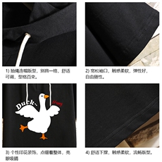 连帽短袖t恤男大码胖子带帽五分袖中袖砖墙挂拍LD54273-P45，男装T恤，电商A040A