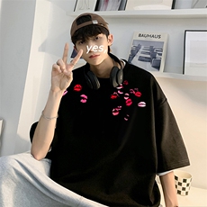 量大优供视频220克美式短袖t恤T3182得物直播有280克品质，男装T恤，电商A486