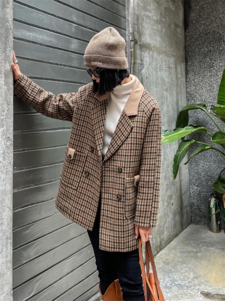 两色大衣冬季，其它，四季韩后