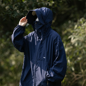 港风大码日系夏季男女情侣款连帽防晒服外套 XZ213-FS998-P55控78图片