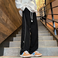美式复古垂坠感运动卫裤男春秋高街vibe潮牌宽松直筒裤K7572-P38，男装休闲裤，星座512-3