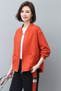 女士休闲卫衣2025春秋新中年妈妈开衫卫衣外套图片