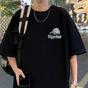T839港风潮牌高街美式短袖T恤男夏季新款宽松半袖ins重磅纯棉体恤图片