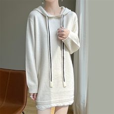 2025年秋季新款百搭女士抽绳长袖连帽羊毛衫,女装羊毛衫,绒迪羊绒, 2025年秋季新款百搭女士抽绳长袖连帽羊毛衫,女装羊毛衫,绒迪羊绒,