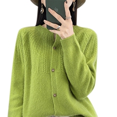 2022早秋新款长袖女士针织开衫纯色简约薄款外搭上衣气质减龄外，女装羊毛衫，琳尚羊绒