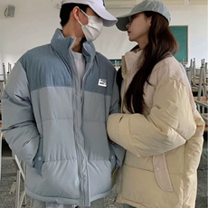 灯芯绒拼接棉服情侣女冬季2025新款宽松oversize棉衣加厚短款外套，男装棉衣，星座218-8
