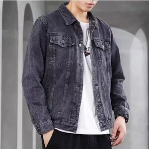牛仔外套男韩版潮流复古潮牌休闲宽松百搭夹克大码褂子JKY8020图片