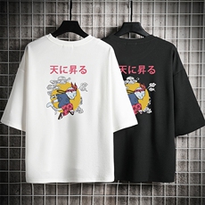Q11012-P30春夏季七分袖t恤男大码五分袖男短袖中袖网格挂拍，男装T恤，电商A040A