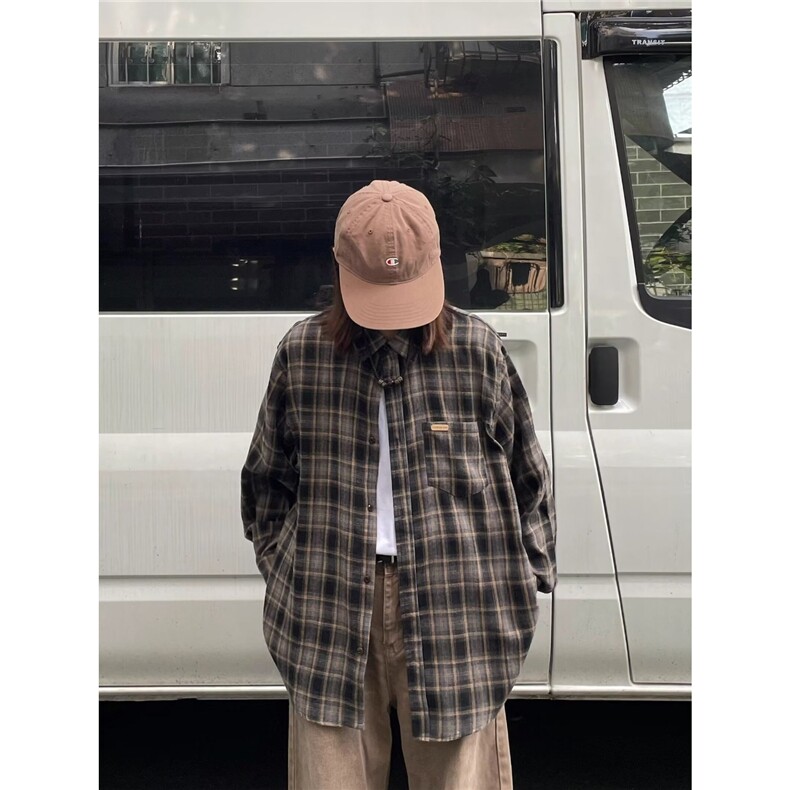 潮流原宿长袖衬衫ins时尚简约新款气质日系流行慵懒文艺百搭,男装衬衫,星座506A