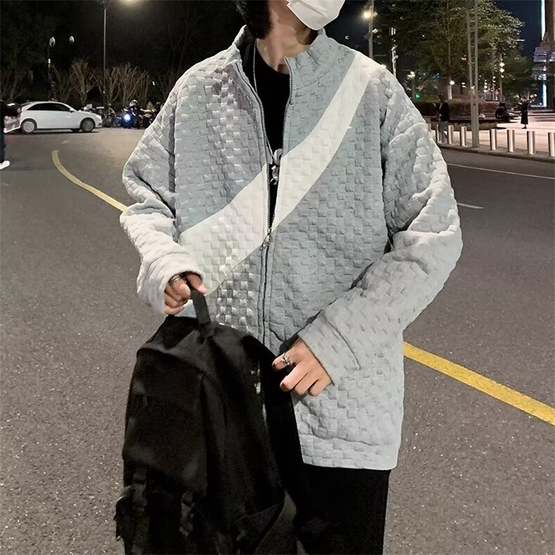 拉链开衫针织外套男休闲长袖毛衣秋冬ins男装上衣薄外穿Y49/P45,男装针织衫/毛衣,星座506