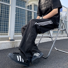 冲锋休闲裤男士韩版潮流三条杠高街百搭2024新款ins长裤K5447-P35，男装休闲裤，星座412-2