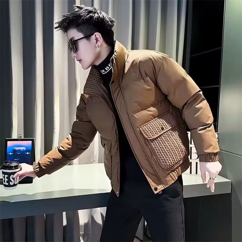 秋冬季痞帅棉衣男款高级感棉服2025新款修身潮流工装棉袄外套,男装棉衣,星座410-7