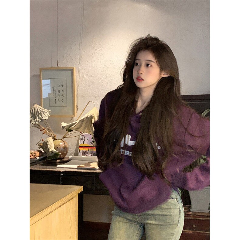 EE056-P65卫衣男女情侣装春秋薄款2024潮流宽松印花连帽韩版上衣,男装卫衣,星座911-3
