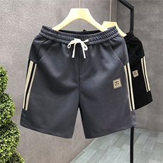 黑色刺绣休闲短裤男款潮牌夏季五分裤2025新款男士潮流外穿运动裤，男装牛仔裤，电商B212（原钱塘6029）