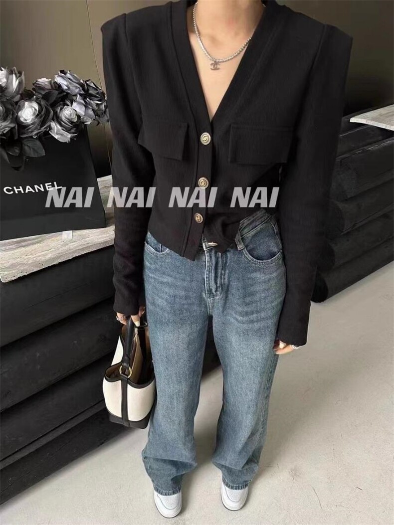 现货，V领开衫，其它，淳沐