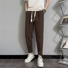 裤子男夏季薄款青少年哈伦束脚九分裤系带小脚休闲运动裤VS032，女装休闲裤，星座1116A-2（原606A-1）