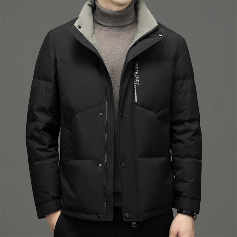 CAH9103钱塘2020-2冬季厚款商务休闲简约立领中年男士羽绒服P230图片