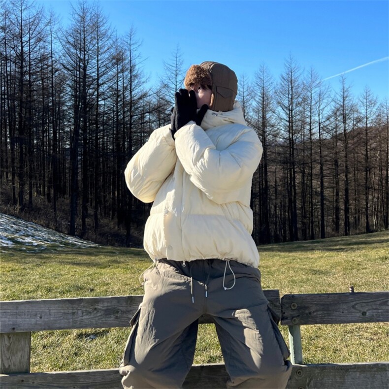 816B-MF816-P125韩简约加厚高领连帽经典款棉服棉衣，男装棉衣，星座816B