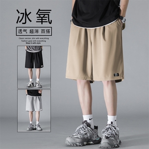 夏季冰丝薄款舒适亲肤抗皱潮流休闲清爽速干五分裤  DK505-特批17图片