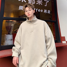 2025春季新款港风外景大码肌理感立领卫衣M-5XHW25021-P50，男装卫衣，电商A022