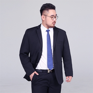 春装新款男士西装时尚休闲西服上衣外套L-8XL加肥大码18007款图片