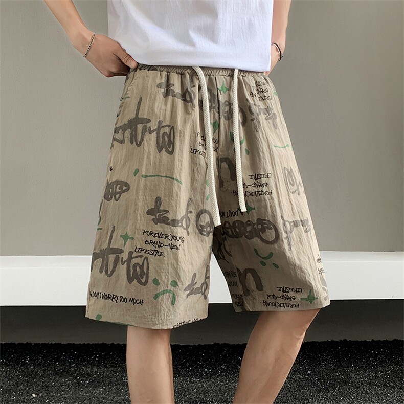 速干彩绘休闲裤男潮流宽松嘻哈阔腿裤XZ201-2K71P28,男装休闲裤,星座201-2