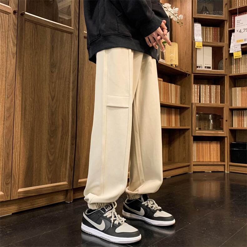 2024春季新款宽松休闲裤束脚运动裤卫裤313A-1-NK89-P55控68,男装休闲裤,星座808A-1