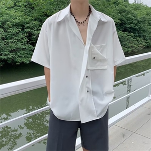 夏季原宿文艺衬衫高街青春流行潮流短袖CS0681-P40图片